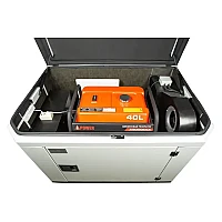 Генератор A-iPower A7000EAX в супертихом зимнем кожухе 1400SS RAL 7035 + блок автозапуска A-iPower 400 В, 25 А